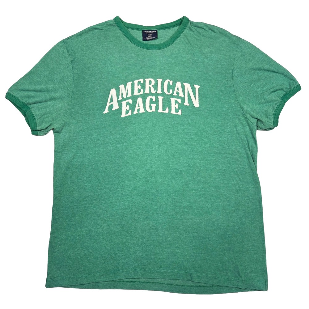 American Eagle Y2k Shirt Mens XL Green 2000s Grunge‎ Punk Casual Surfer Everyday